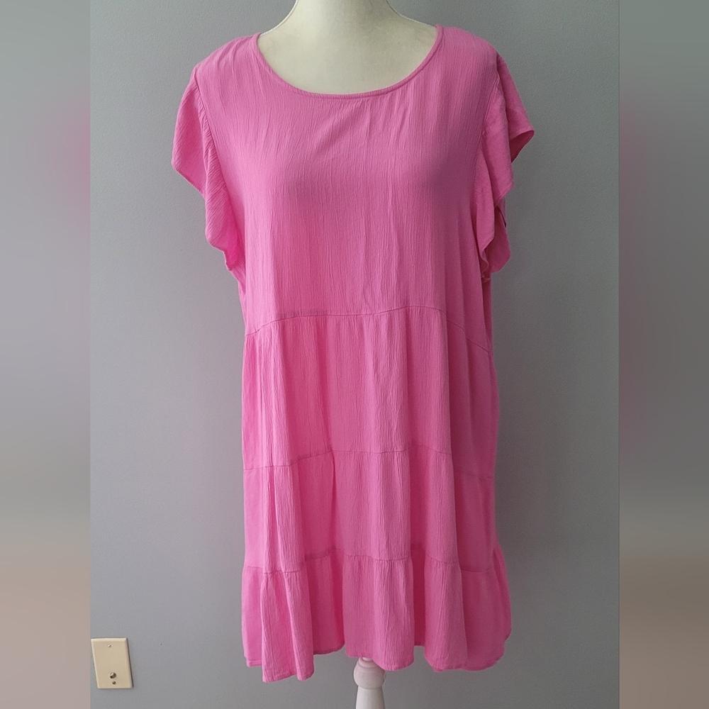 Euc Planet GoldPink flowy dress (40)